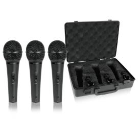  Behringer XM1800S 3 Dynamic Super Cardioid Vocal / Instrument Microphones u مجموعة 3 لواقط من بهرنجر تقنية المانية مناسب للمساجد والمدارس جودة وقوة تحمل